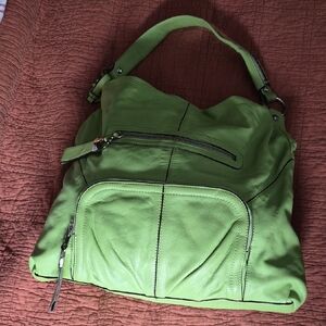 B. Makowsky Lime Green Shoulder Bag